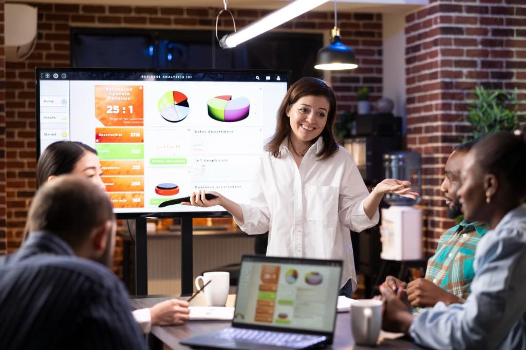 Leadership decision support view with action-led KPI signals