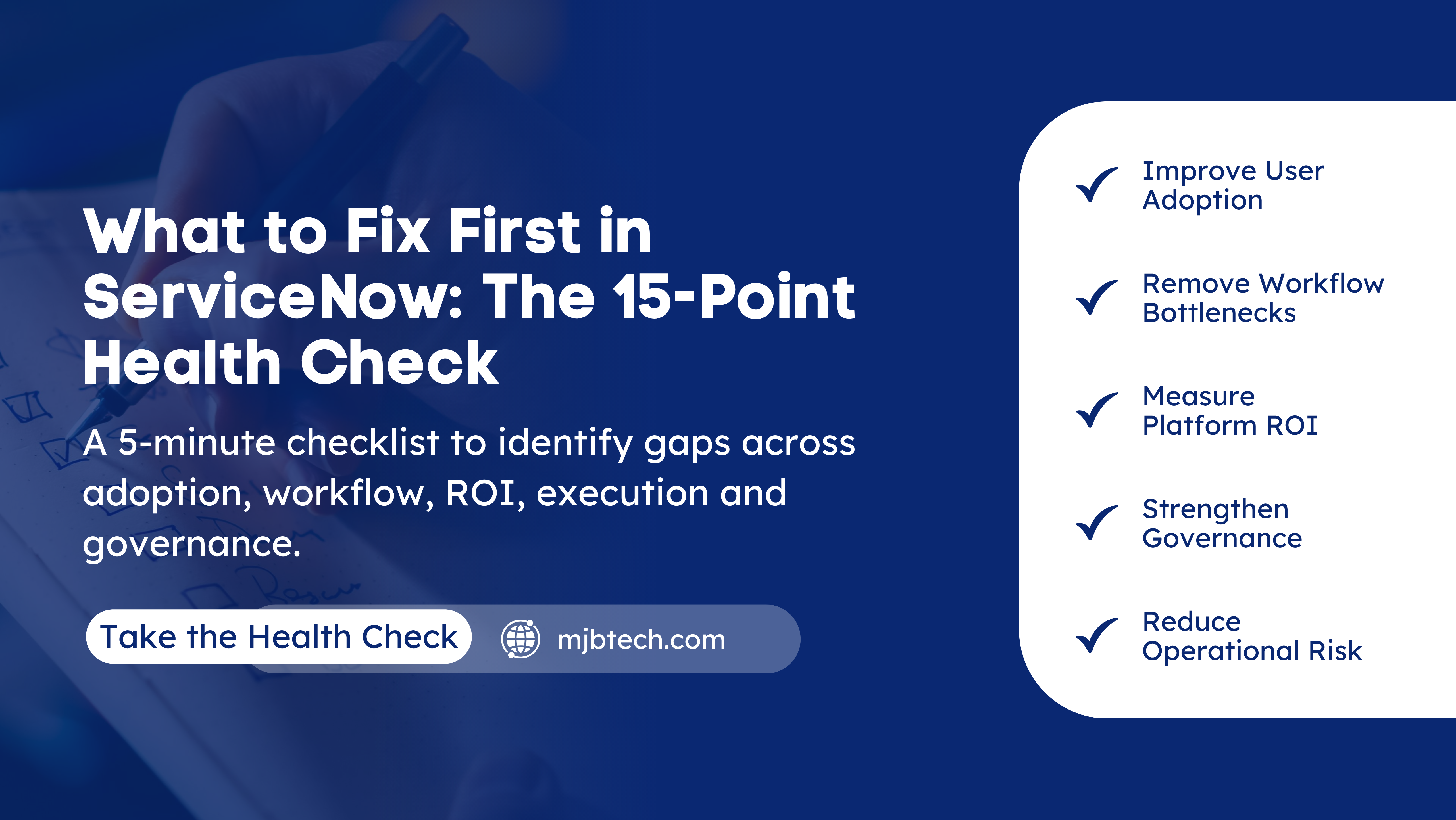 What to Fix First in ServiceNow: The 15-Point Health Check